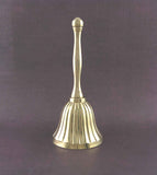 Brass-Plated Fluted Hand Bell / Altar Bell, 4 Inches