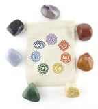 7 Tumbled Stones in Chakra Colors With Pouch | Woot & Hammy