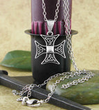 Decorative Maltese Cross With Triquetra Knots Pendant | Woot & Hammy