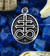 Leviathan Cross Alchemical Sulfur Brimstone Symbol Oxidized Oval Pendant | Woot & Hammy