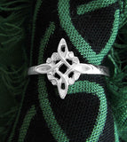 Witch's Knot With Tiny Scrolls Ring