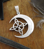 Witch's Knot With Crescent Moon Pendant