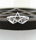 Cut-Out Pentagram / Second Degree Wicca Ring