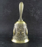 Fancy Bronze Altar / Hand Bell, 4.5 Inches