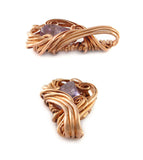 Fancy Raw Amethyst Pendant Wrapped In Copper Wire Handmade Style C | Woot & Hammy