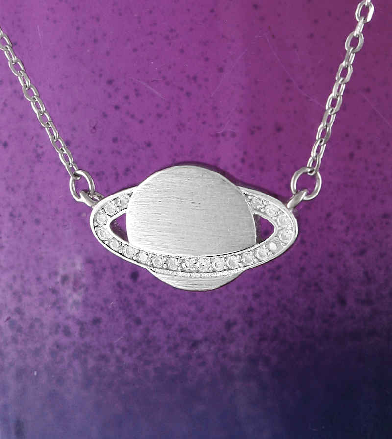 Bogoro Crystal Pearl Planet Ketting, Saturn Crystal Strass Ketting, Witte Parelketting Met Planeet Hanger Bogoro Crystal Pearl Planet Ketting, Saturn Crystal Strass Ketting, Witte Parelketting Met Planeet Hanger