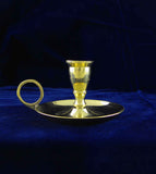 Brass-Plated Miniature Chamber Candle Holder