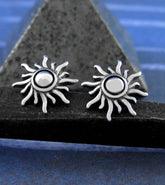 Sun Solar Symbol with Wavy Rays Post Earrings | Woot & Hammy