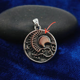 Fantasy Sky with Sun Pendant - 925 Sterling Silver - Imperfect
