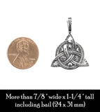 Triquetra With Inspiring Words Of Wisdom Oxidized Pendant | Woot & Hammy