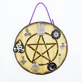 Pentagram Talisman / Amulet with 9 Charms - Handcrafted