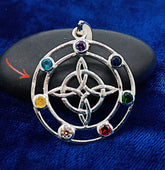 Witch's Knot Chakra Pendant with Crystals - Imperfect