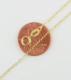 1.2 mm 18k Gold-Plated Sterling Silver Cable Chain