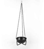 Black Hanging Metal Bowl Incense Burner On Long Chain