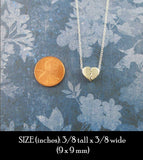Tiny Heal a Broken Heart Pendant Necklace with Hidden Heart Boyfriend Husband Divorce Heartbreak Jewelry Breakup Gift Sterling Silver size comparison