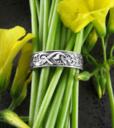 Celtic Snakes Oxidized Band Ring | Woot & Hammy