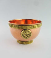 Bol d’offrande pentagramme en cuivre de 3 po