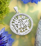 Tetragrammaton Pentacle Pendant With CZ Simulated Diamonds | woot & hammy