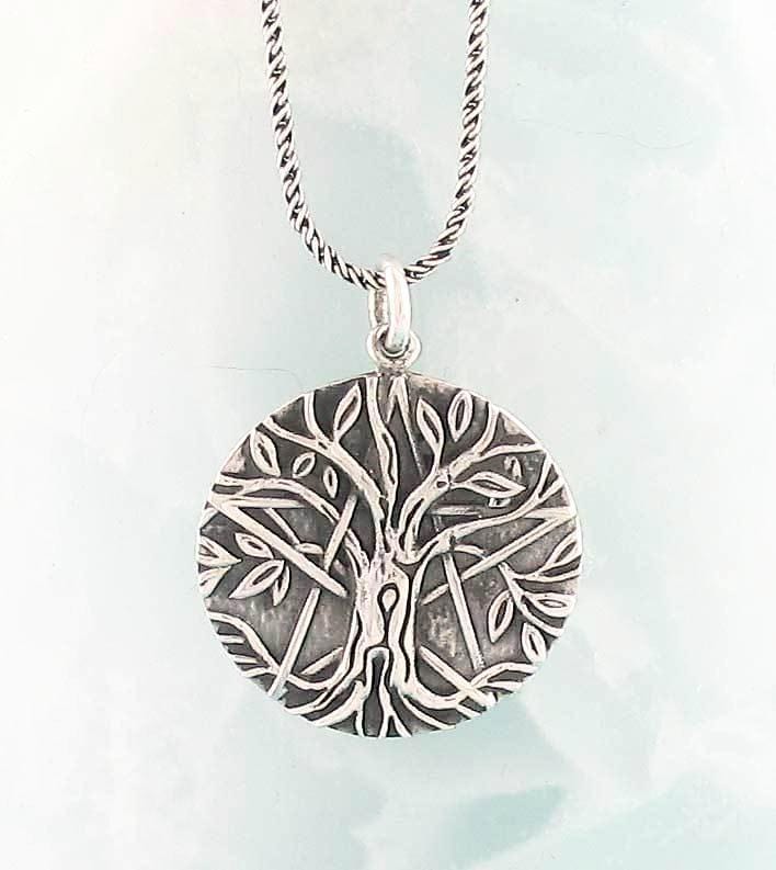 Tree of Life Pentacle Pendant Wiccan Pagan Sterling Silver – woot