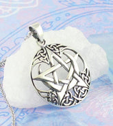 Celtic Moon Pentacle Necklace - woot & hammy