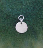 Small Engravable Circle Charm Sterling Silver