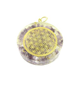 Orgonite Amethyst and Quartz Flower of Life Pendant | Woot & Hammy