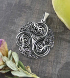 Baroque Triskele With Triquetra And Celtic Knots Pendant | Woot & Hammy