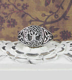 Oval Celtic Tree of Life With Triquetra Knots Ring | Woot & Hammy