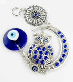 Owl and Crescent Moon Evil Eye Wall Hanging | Woot & Hammy