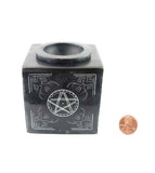 3 Inch Square Soapstone Oil Diffuser With Pentagrams | Woot & Hammy