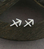 Tiny Sagittarius The Archer Stud Earrings, Ninth Zodiac Symbol