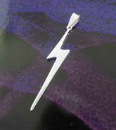 Long Lightning Thunder Bolt Pendant Sterling Silver | Woot & Hammy