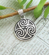 Small Domed Triskele Symbol Pendant | Woot & Hammy