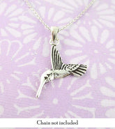 Hummingbird Drinking Nectar Necklace - woot & hammy