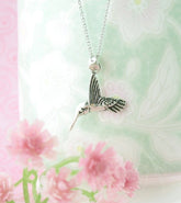 Hummingbird Drinking Nectar Necklace - woot & hammy