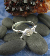 Triple Moon Goddess Pentagram Ring