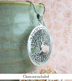 Theban Yggdrasil Tree of Life Necklace - As Above, So Below, As Within, So Without Sterling Silver