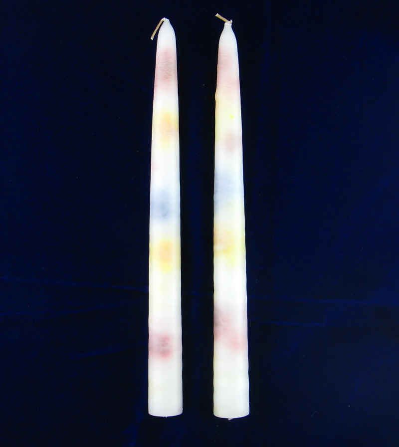 Set of 2 Multi-Color Drip Taper Candles | Woot & Hammy
