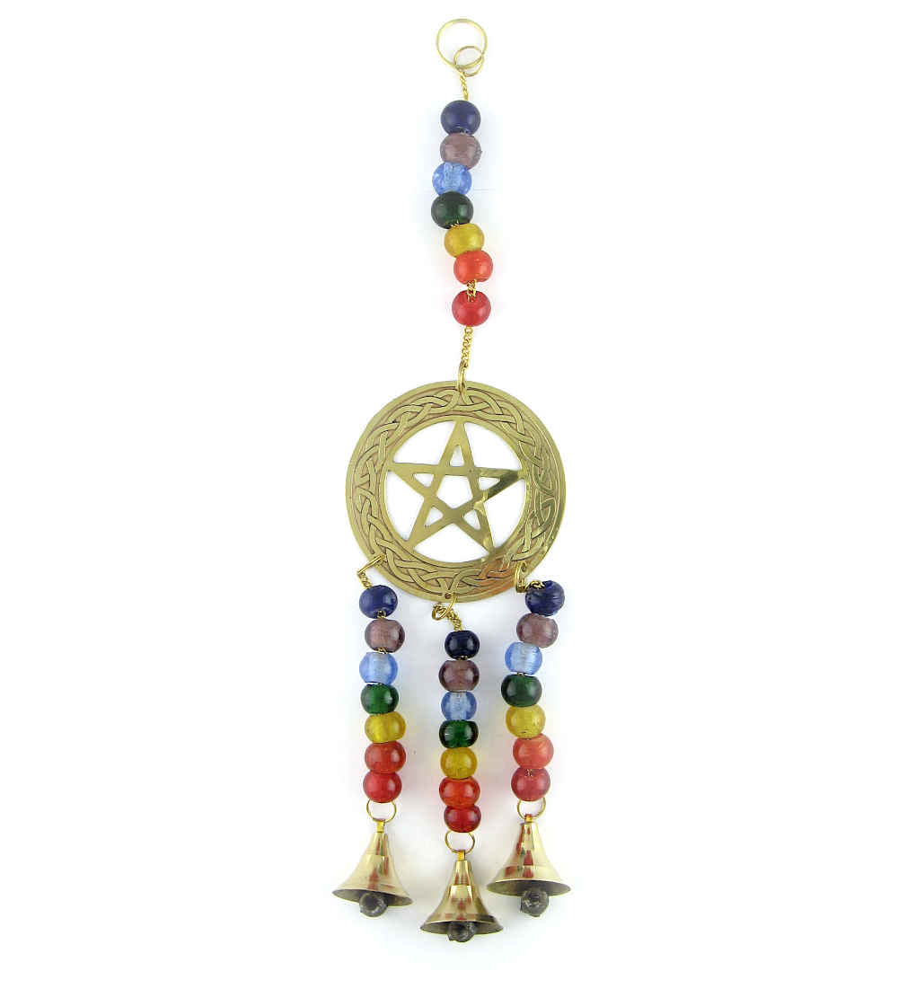 3-Bell Celtic Pentagram Wind Chime | woot & hammy