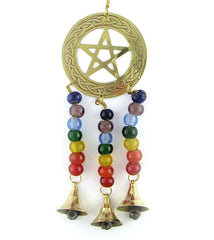 3-Bell Celtic Pentagram Wind Chime | woot & hammy