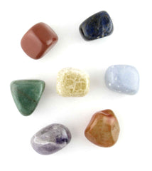 7 Tumbled Stones in Chakra Colors With Pouch | Woot & Hammy