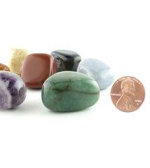 7 Tumbled Stones in Chakra Colors With Pouch | Woot & Hammy