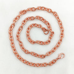 5.5 mm Solid Copper Cable Chain Necklace – Choose Your Length (up to 48")