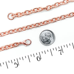 5.5 mm Solid Copper Cable Chain Necklace – Choose Your Length (up to 48")