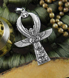 Ancient Egyptian Ankh Symbol With Wings Isis Scarab Eye of Horus Pendant | Woot & Hammy