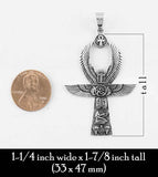 Ancient Egyptian Ankh Symbol With Wings Isis Scarab Eye of Horus Pendant | Woot & Hammy