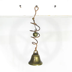 Hanging Witch's Bell with Small Sleigh Bell in Eccentric Spiral Handmade For Cleansing and Protection Against Evil | Woot & Hammy