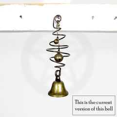 Hanging Witch's Bell with Small Sleigh Bell in Eccentric Spiral Handmade For Cleansing and Protection Against Evil | Woot & Hammy