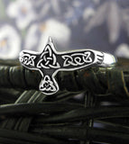 Celtic Bird Raven Crow Eagle Hawk Mythological Oxidized Ring | Woot & Hammy