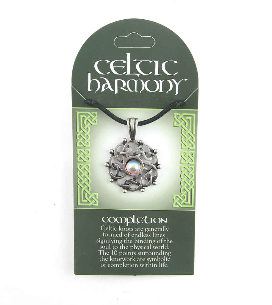 Celtic Harmony Completion Amulet Pewter With Cut-Out Knots Cord Included | Woot & Hammy